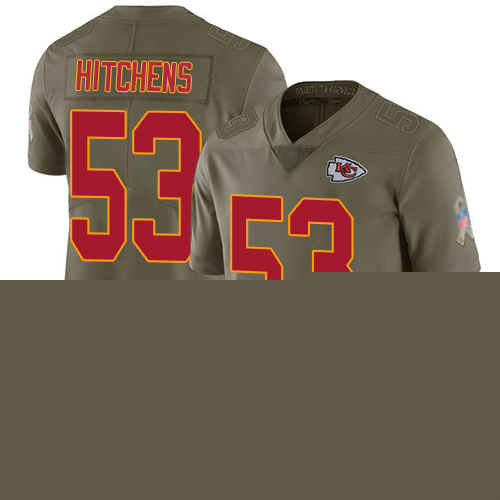 Men Kansas City Chiefs #53 Hitchens Anthony Limited Olive 2017 Salute to Service Nike NFL Jersey->kansas city chiefs->NFL Jersey
